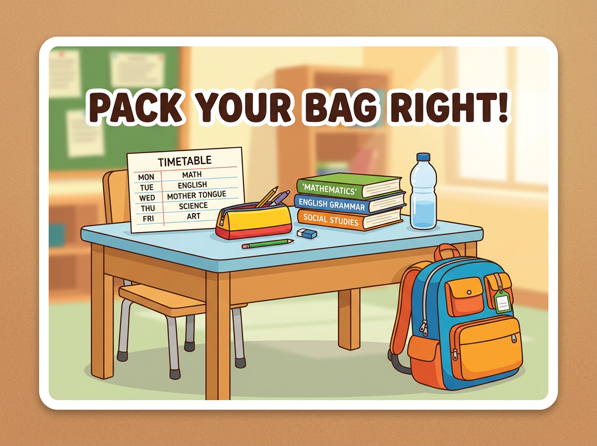 Stimulus poster: Pack Your Bag Right