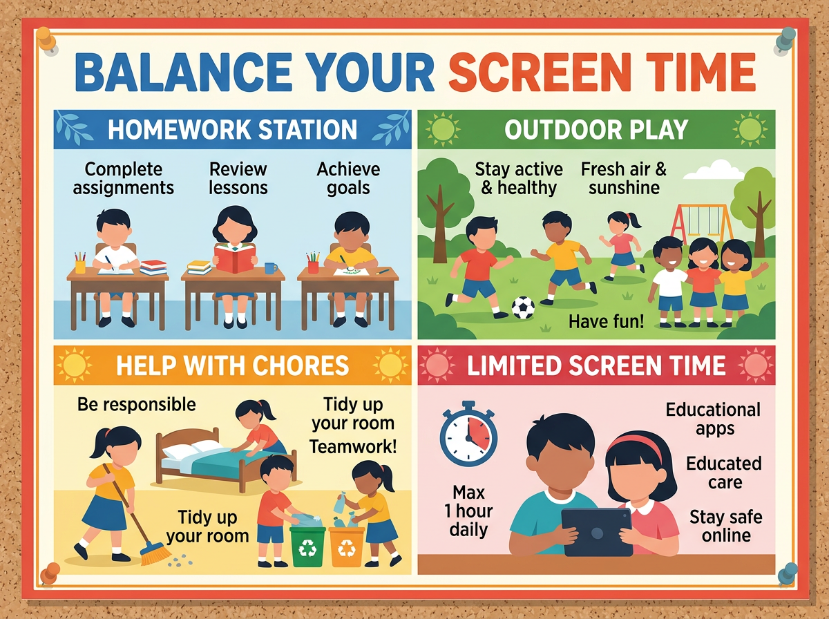 Stimulus poster: Balance Your Screen Time