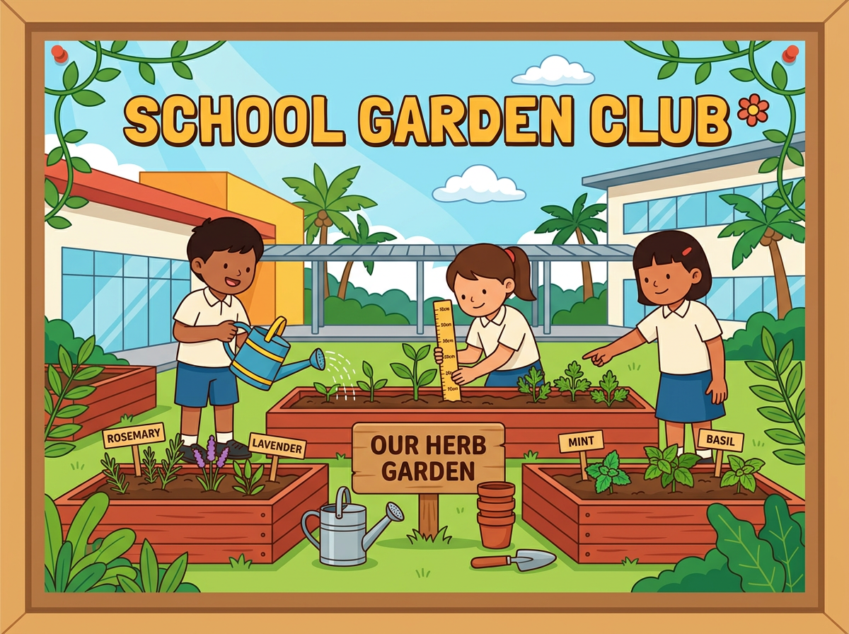 Stimulus poster: School Garden Club