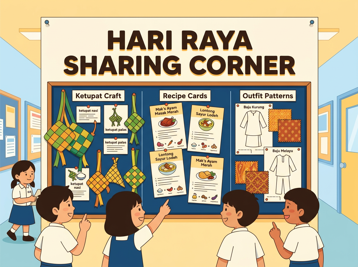Stimulus poster: Hari Raya Sharing Corner
