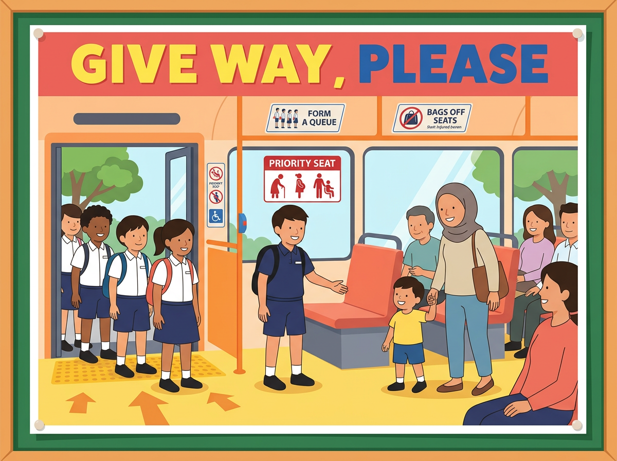 Stimulus poster: Give Way on the Bus
