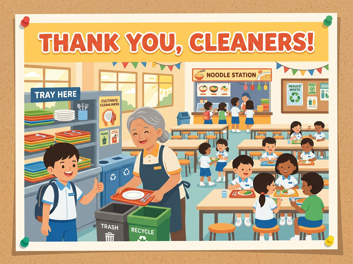 Stimulus poster: Thank You, Cleaners